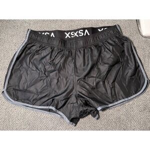 Victoria Secret VSX Sport‎ The Player Black Athletic Run Shorts Size Large
